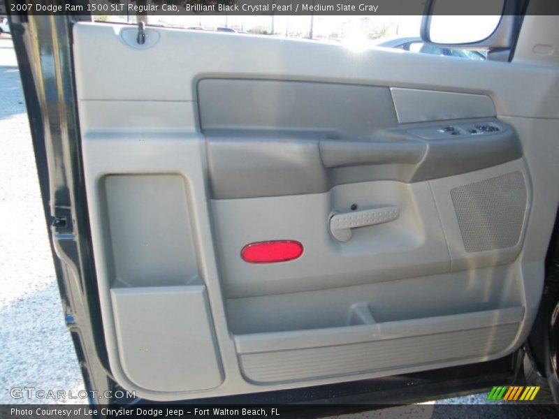 Brilliant Black Crystal Pearl / Medium Slate Gray 2007 Dodge Ram 1500 SLT Regular Cab