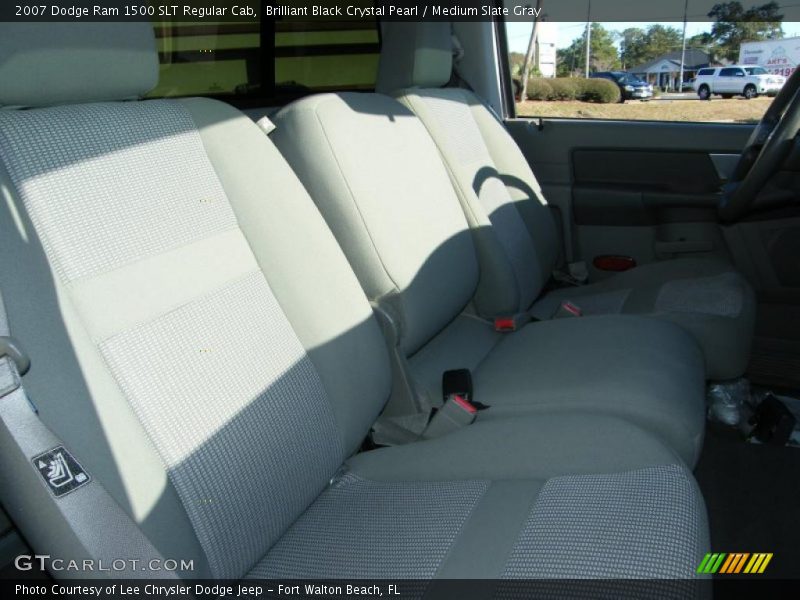 Brilliant Black Crystal Pearl / Medium Slate Gray 2007 Dodge Ram 1500 SLT Regular Cab