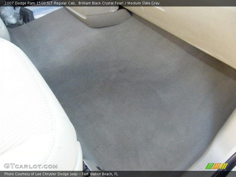 Brilliant Black Crystal Pearl / Medium Slate Gray 2007 Dodge Ram 1500 SLT Regular Cab