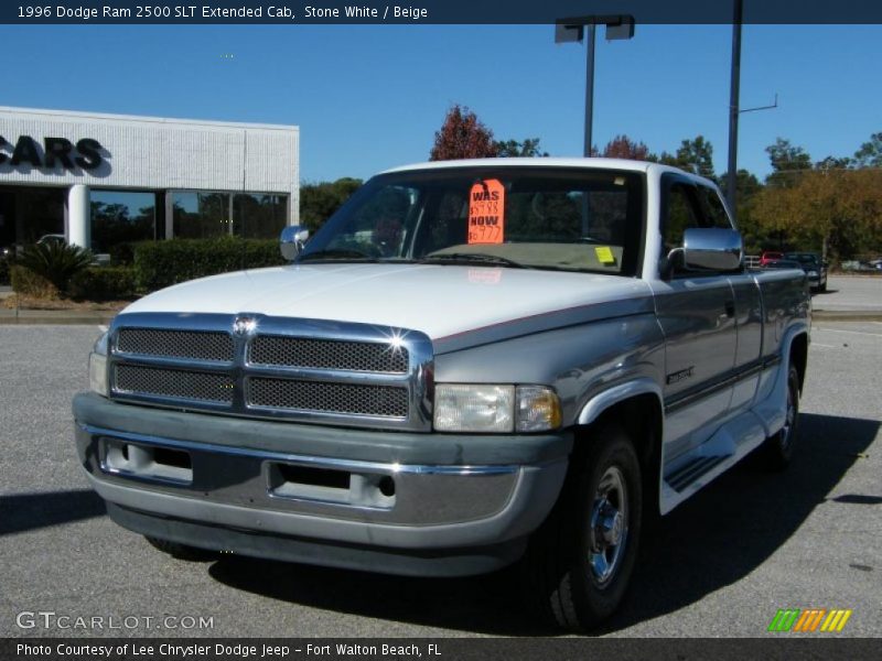 Stone White / Beige 1996 Dodge Ram 2500 SLT Extended Cab