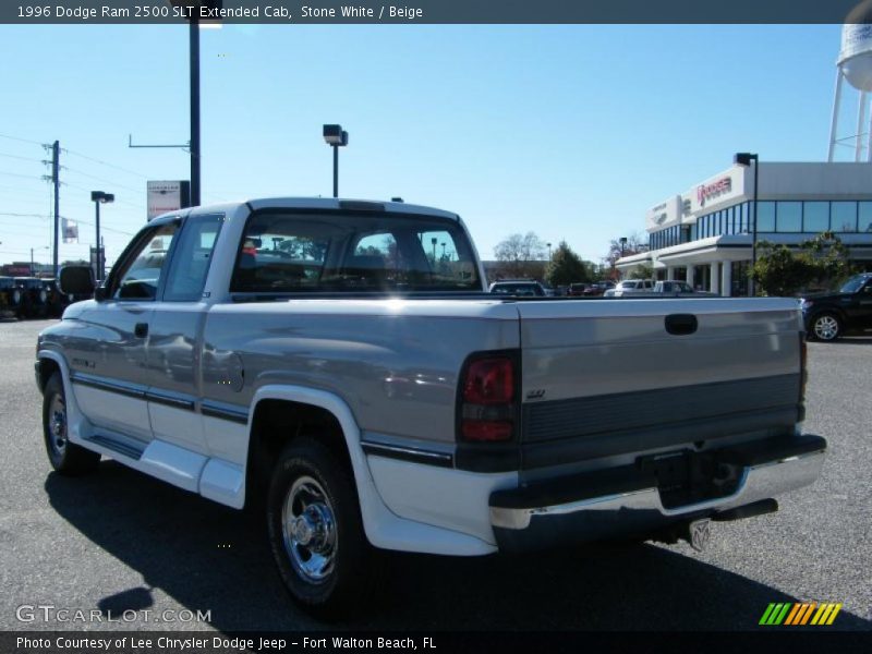 Stone White / Beige 1996 Dodge Ram 2500 SLT Extended Cab
