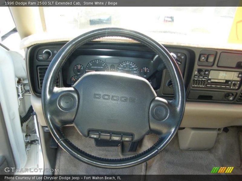 Stone White / Beige 1996 Dodge Ram 2500 SLT Extended Cab