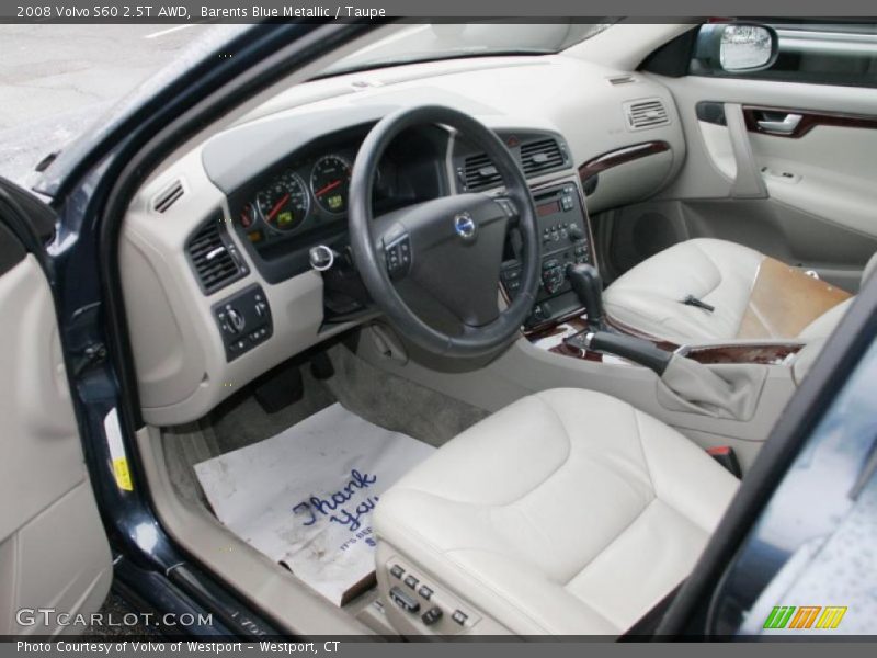  2008 S60 2.5T AWD Taupe Interior