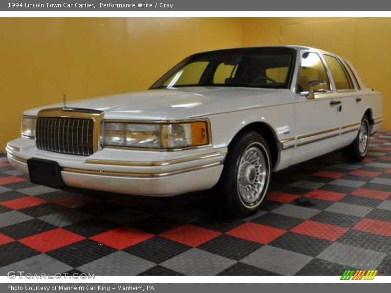 Performance White / Gray 1994 Lincoln Town Car Cartier