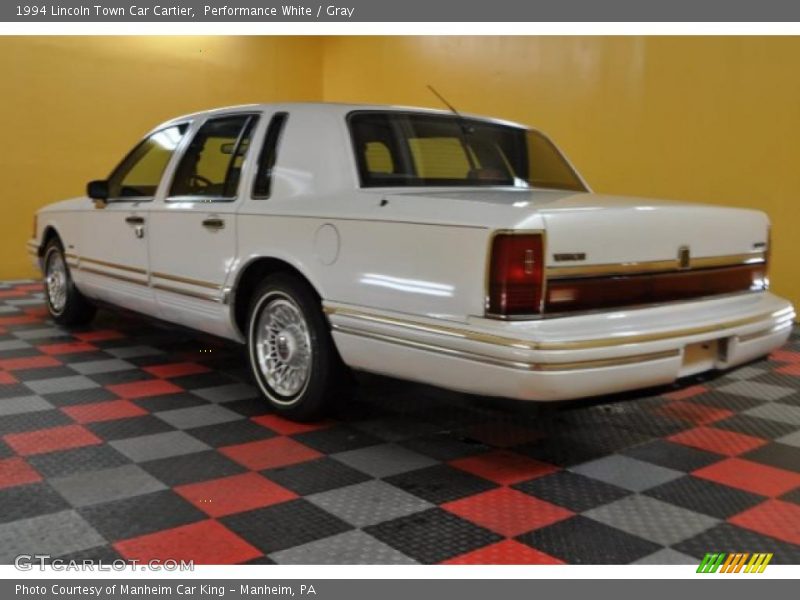 Performance White / Gray 1994 Lincoln Town Car Cartier