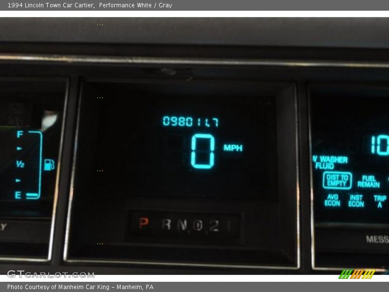 Performance White / Gray 1994 Lincoln Town Car Cartier