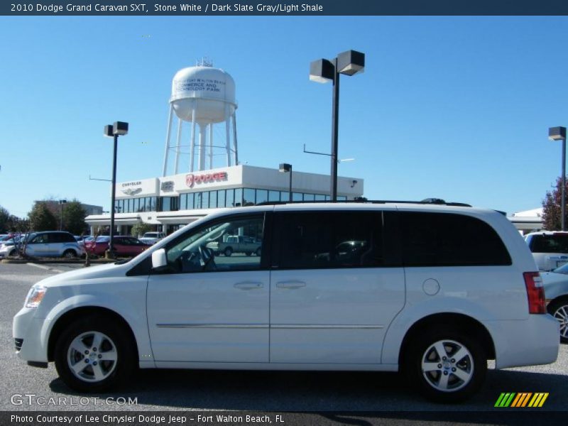 Stone White / Dark Slate Gray/Light Shale 2010 Dodge Grand Caravan SXT