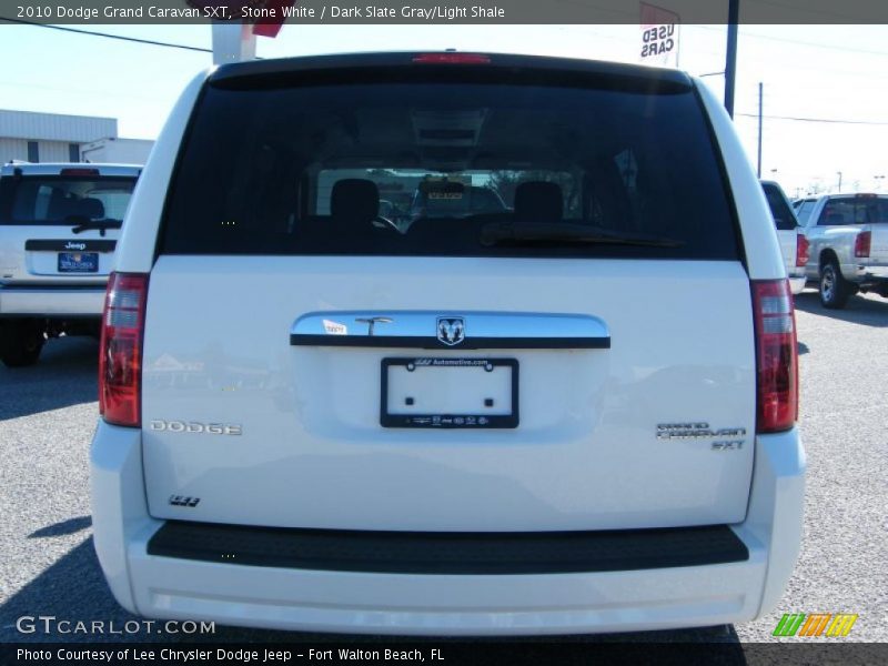 Stone White / Dark Slate Gray/Light Shale 2010 Dodge Grand Caravan SXT
