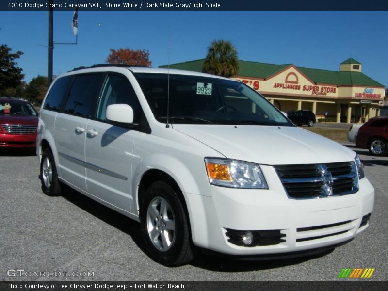 Stone White / Dark Slate Gray/Light Shale 2010 Dodge Grand Caravan SXT