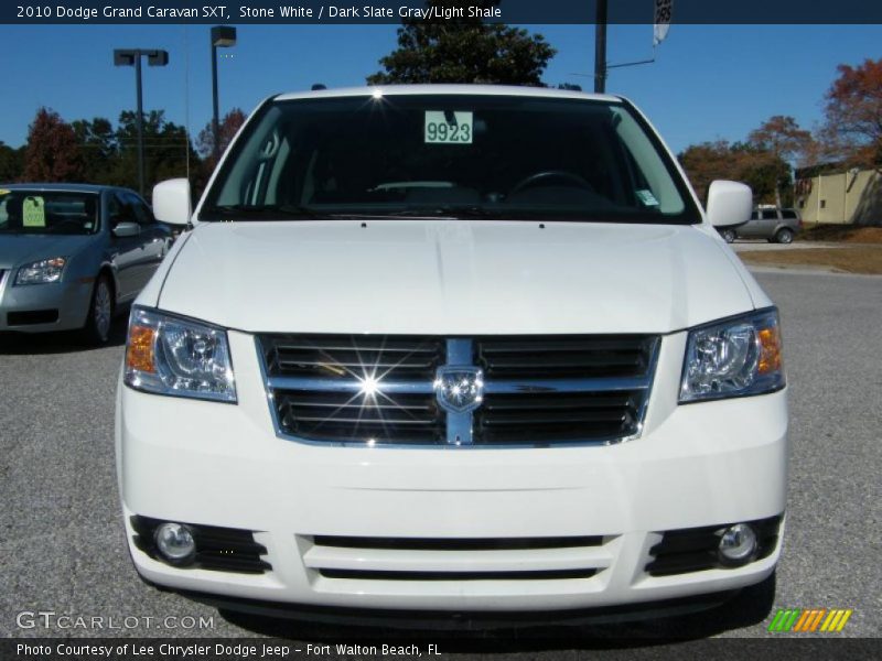 Stone White / Dark Slate Gray/Light Shale 2010 Dodge Grand Caravan SXT