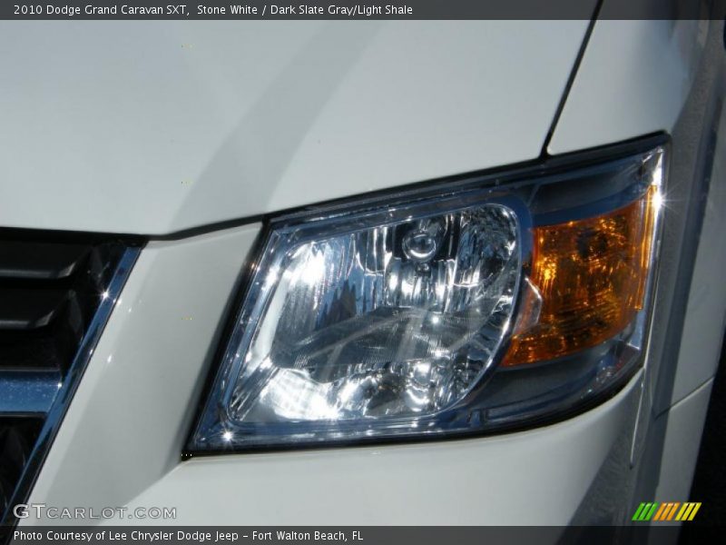 Stone White / Dark Slate Gray/Light Shale 2010 Dodge Grand Caravan SXT