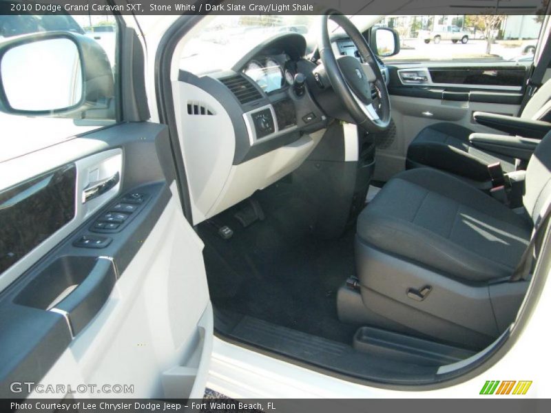 Stone White / Dark Slate Gray/Light Shale 2010 Dodge Grand Caravan SXT