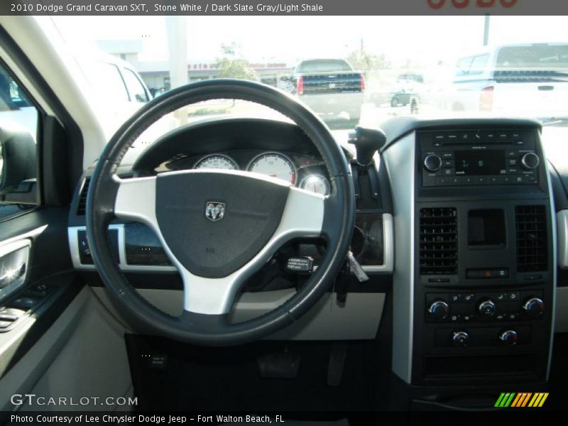 Stone White / Dark Slate Gray/Light Shale 2010 Dodge Grand Caravan SXT