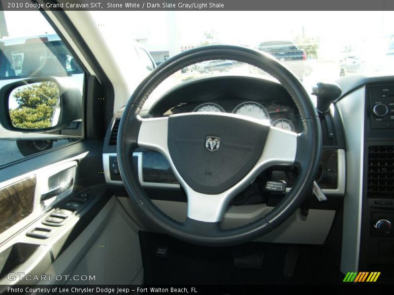 Stone White / Dark Slate Gray/Light Shale 2010 Dodge Grand Caravan SXT