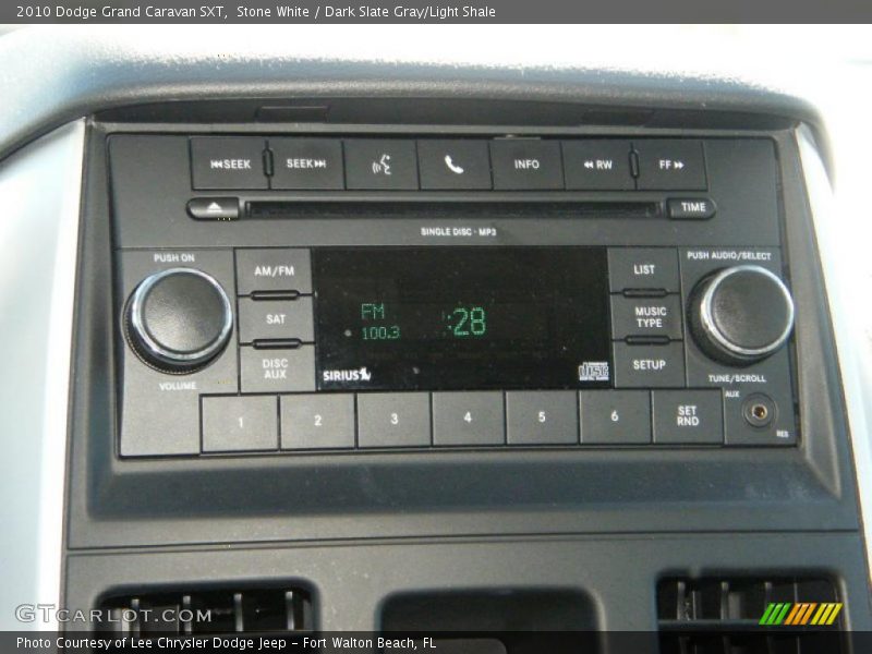 Stone White / Dark Slate Gray/Light Shale 2010 Dodge Grand Caravan SXT