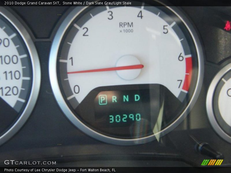 Stone White / Dark Slate Gray/Light Shale 2010 Dodge Grand Caravan SXT