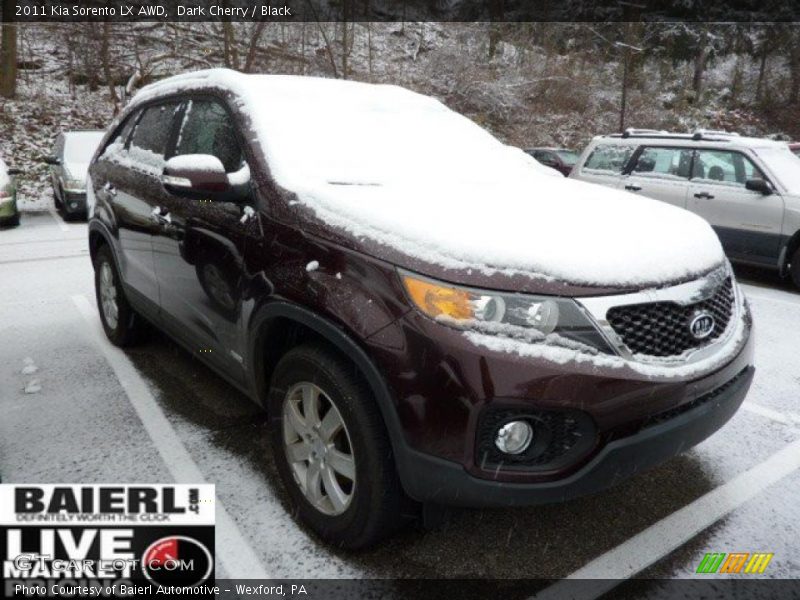 Dark Cherry / Black 2011 Kia Sorento LX AWD