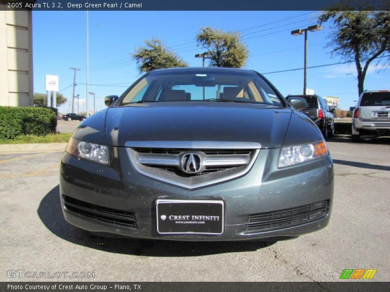 Deep Green Pearl / Camel 2005 Acura TL 3.2
