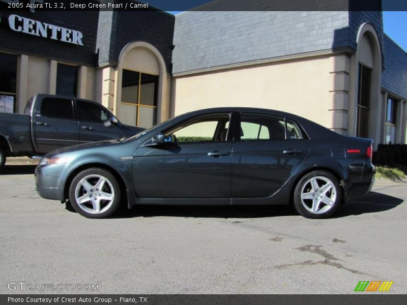 Deep Green Pearl / Camel 2005 Acura TL 3.2