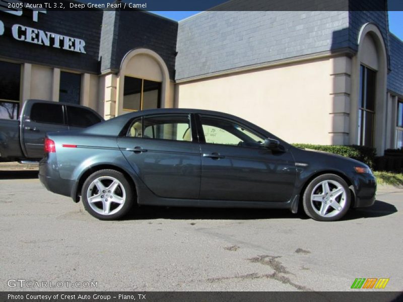 Deep Green Pearl / Camel 2005 Acura TL 3.2