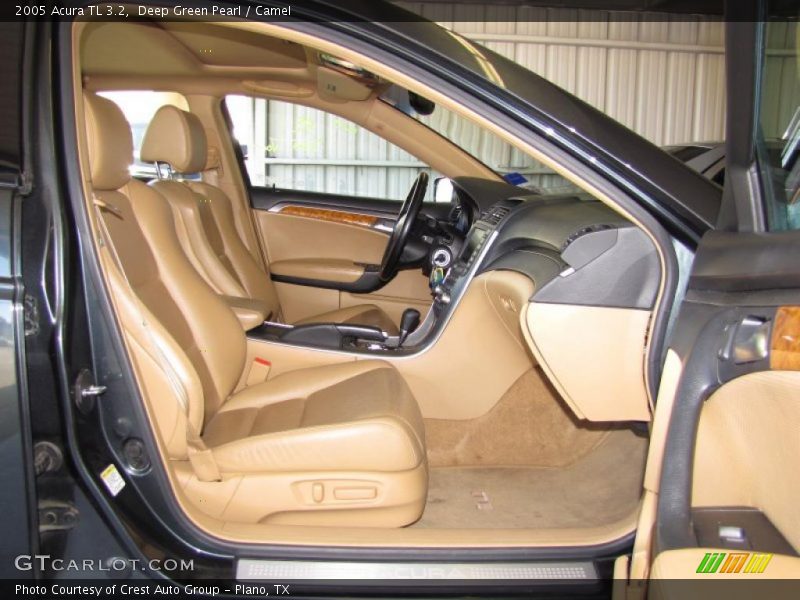 Deep Green Pearl / Camel 2005 Acura TL 3.2