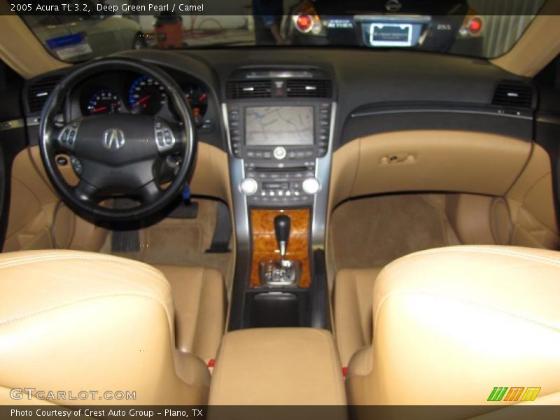 Deep Green Pearl / Camel 2005 Acura TL 3.2