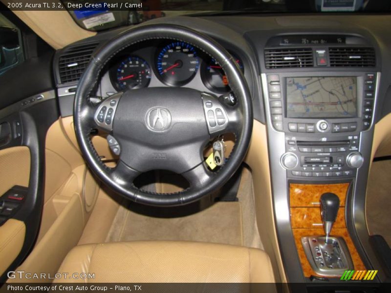 Deep Green Pearl / Camel 2005 Acura TL 3.2