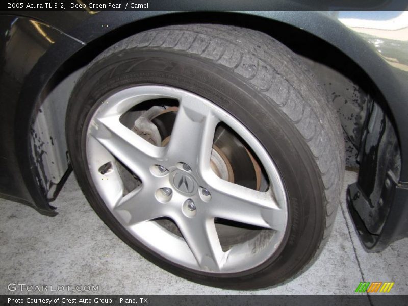 Deep Green Pearl / Camel 2005 Acura TL 3.2
