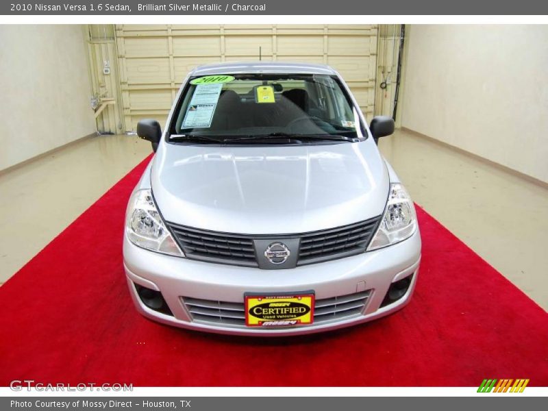 Brilliant Silver Metallic / Charcoal 2010 Nissan Versa 1.6 Sedan