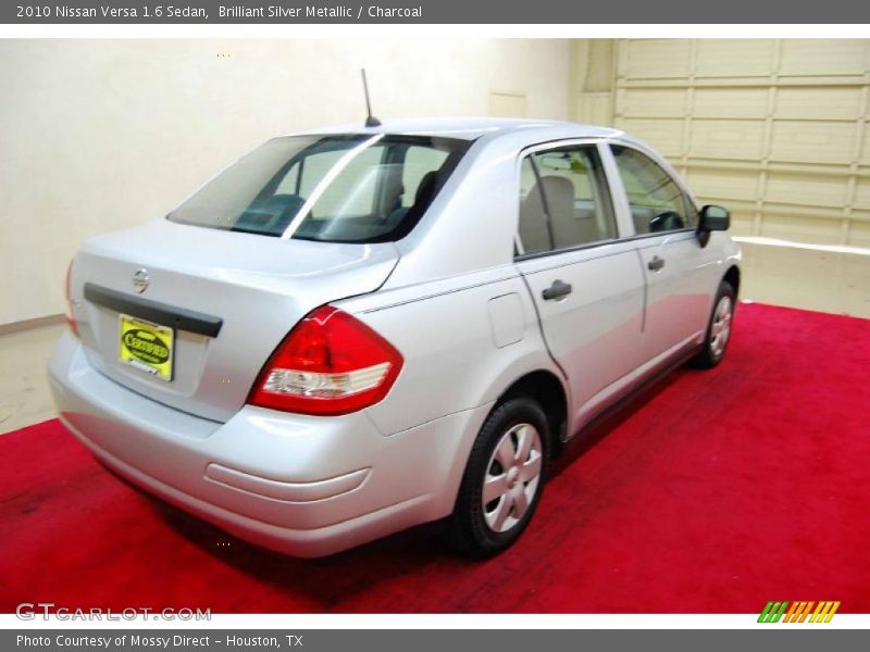 Brilliant Silver Metallic / Charcoal 2010 Nissan Versa 1.6 Sedan