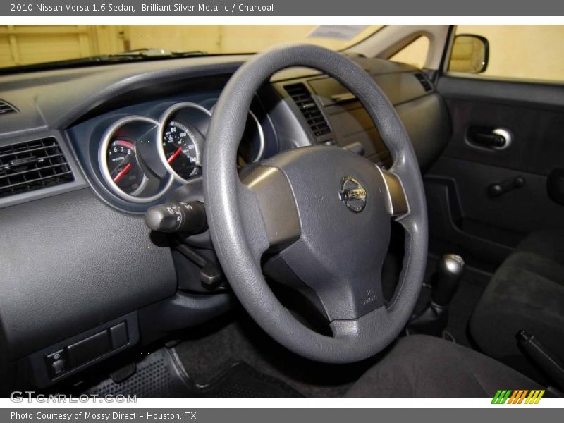 Brilliant Silver Metallic / Charcoal 2010 Nissan Versa 1.6 Sedan
