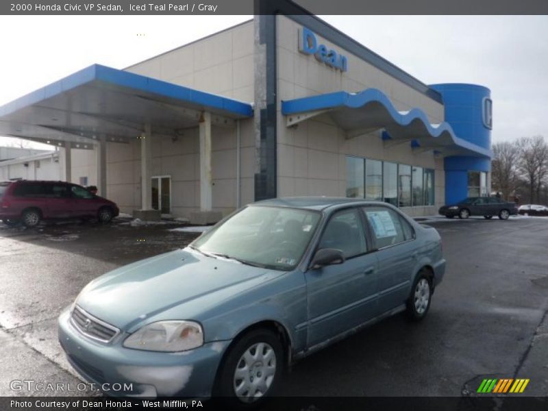 Iced Teal Pearl / Gray 2000 Honda Civic VP Sedan