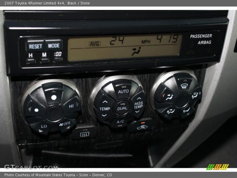 Controls of 2007 4Runner Limited 4x4