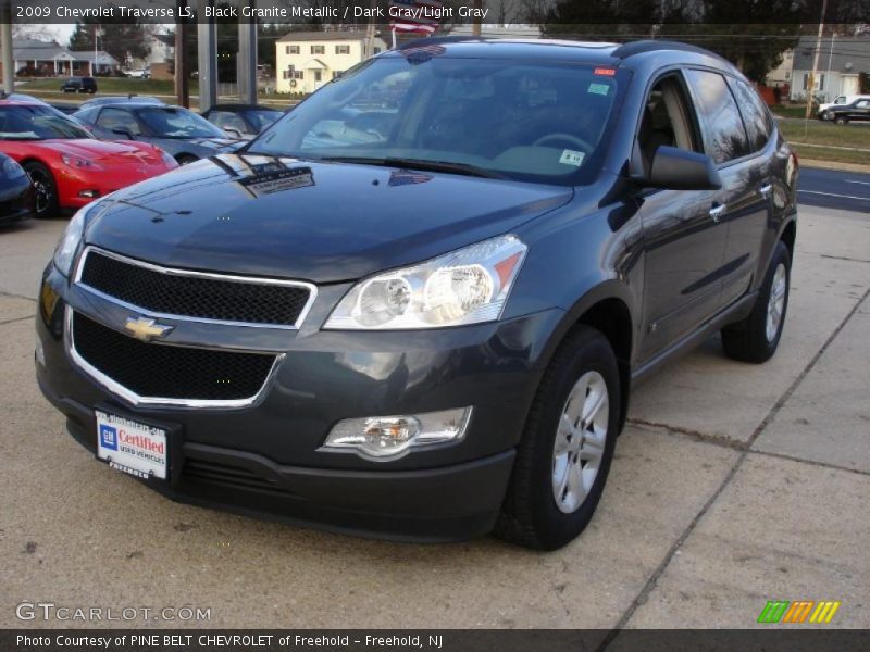 Black Granite Metallic / Dark Gray/Light Gray 2009 Chevrolet Traverse LS