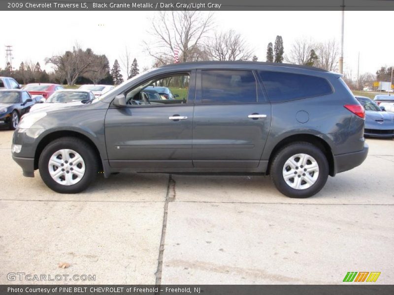 Black Granite Metallic / Dark Gray/Light Gray 2009 Chevrolet Traverse LS