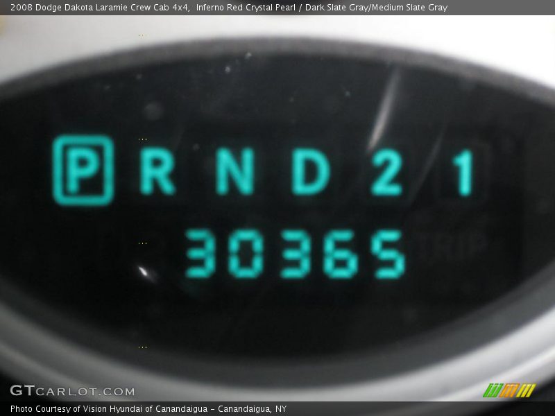 Inferno Red Crystal Pearl / Dark Slate Gray/Medium Slate Gray 2008 Dodge Dakota Laramie Crew Cab 4x4