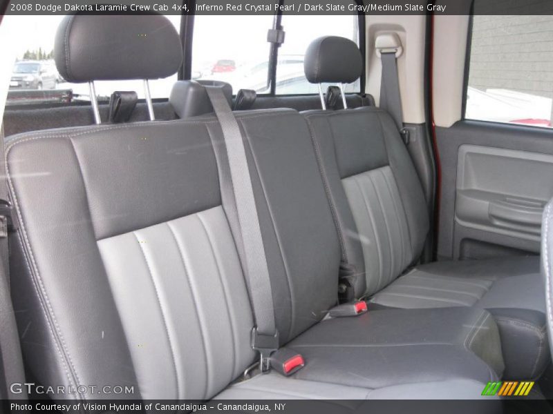 Inferno Red Crystal Pearl / Dark Slate Gray/Medium Slate Gray 2008 Dodge Dakota Laramie Crew Cab 4x4