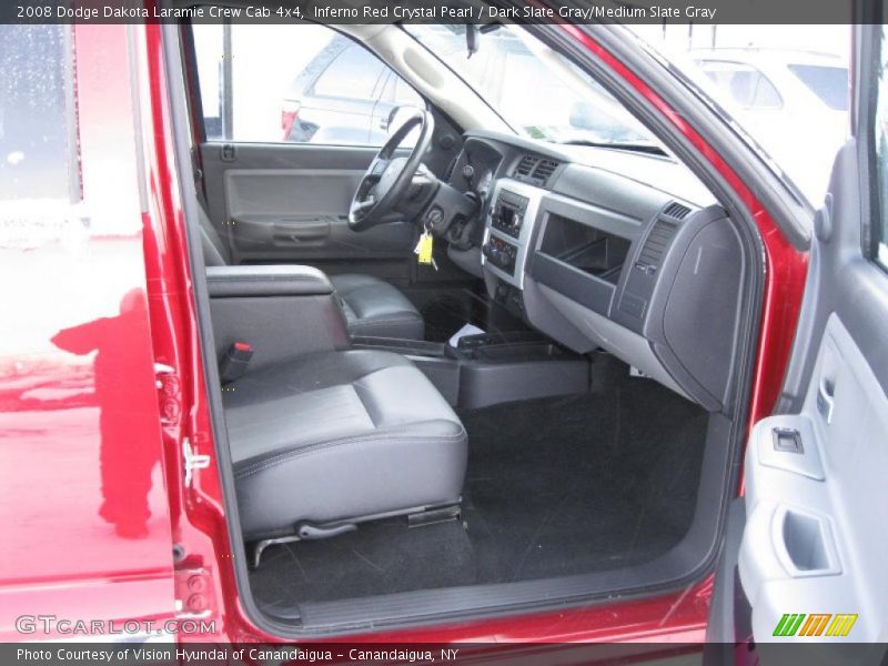 Inferno Red Crystal Pearl / Dark Slate Gray/Medium Slate Gray 2008 Dodge Dakota Laramie Crew Cab 4x4