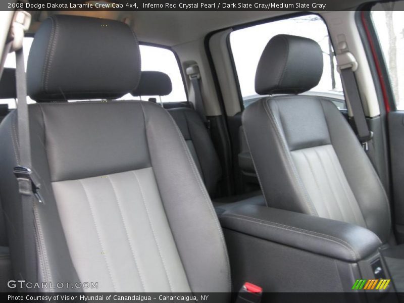 Inferno Red Crystal Pearl / Dark Slate Gray/Medium Slate Gray 2008 Dodge Dakota Laramie Crew Cab 4x4