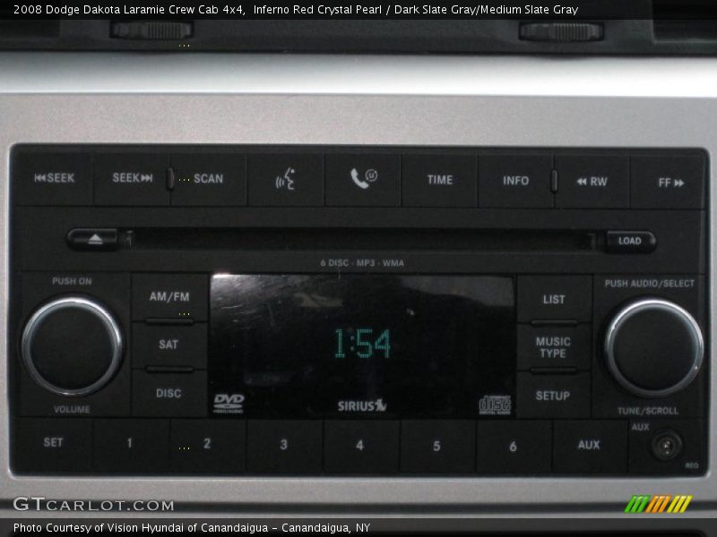 Inferno Red Crystal Pearl / Dark Slate Gray/Medium Slate Gray 2008 Dodge Dakota Laramie Crew Cab 4x4