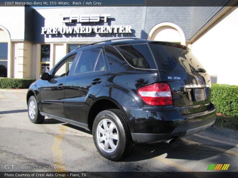 Black / Ash Grey 2007 Mercedes-Benz ML 350 4Matic