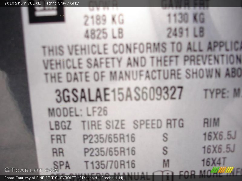Techno Gray / Gray 2010 Saturn VUE XE