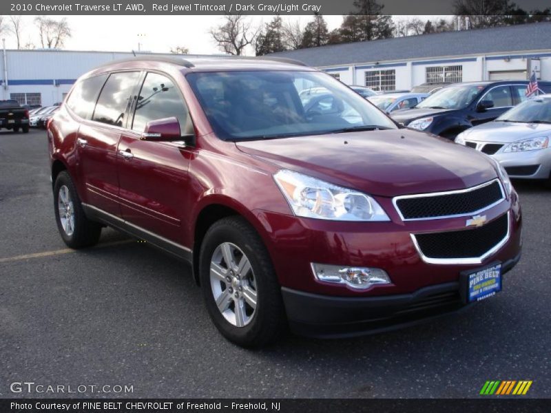 Red Jewel Tintcoat / Dark Gray/Light Gray 2010 Chevrolet Traverse LT AWD