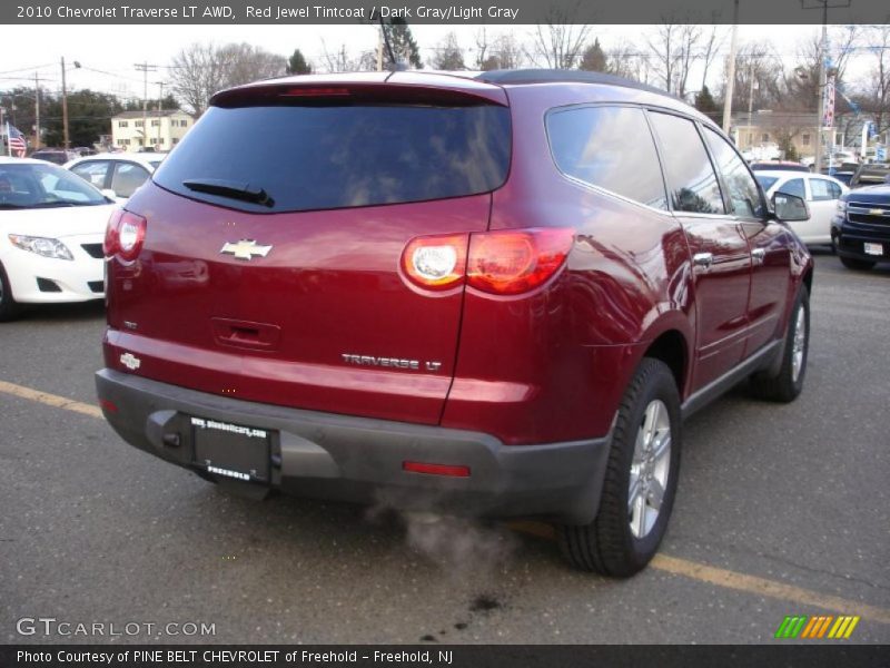 Red Jewel Tintcoat / Dark Gray/Light Gray 2010 Chevrolet Traverse LT AWD