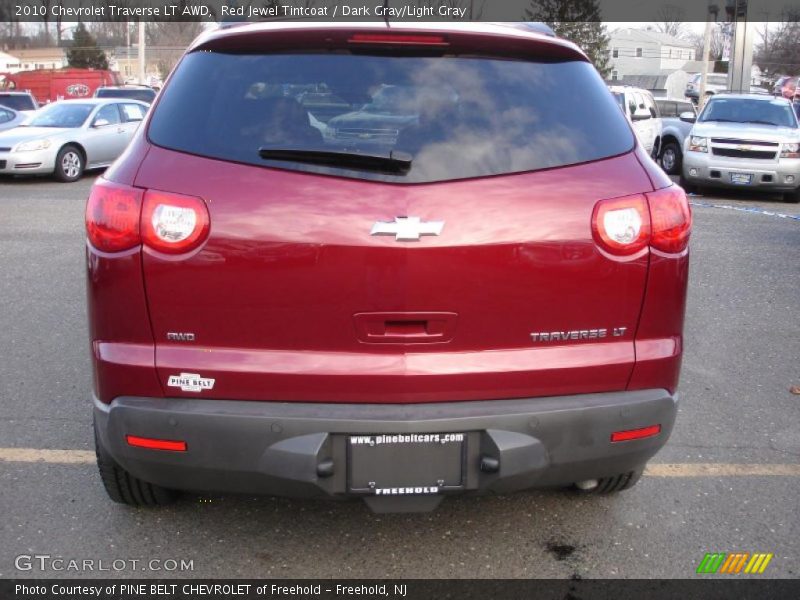 Red Jewel Tintcoat / Dark Gray/Light Gray 2010 Chevrolet Traverse LT AWD