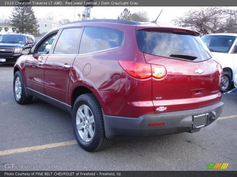 Red Jewel Tintcoat / Dark Gray/Light Gray 2010 Chevrolet Traverse LT AWD