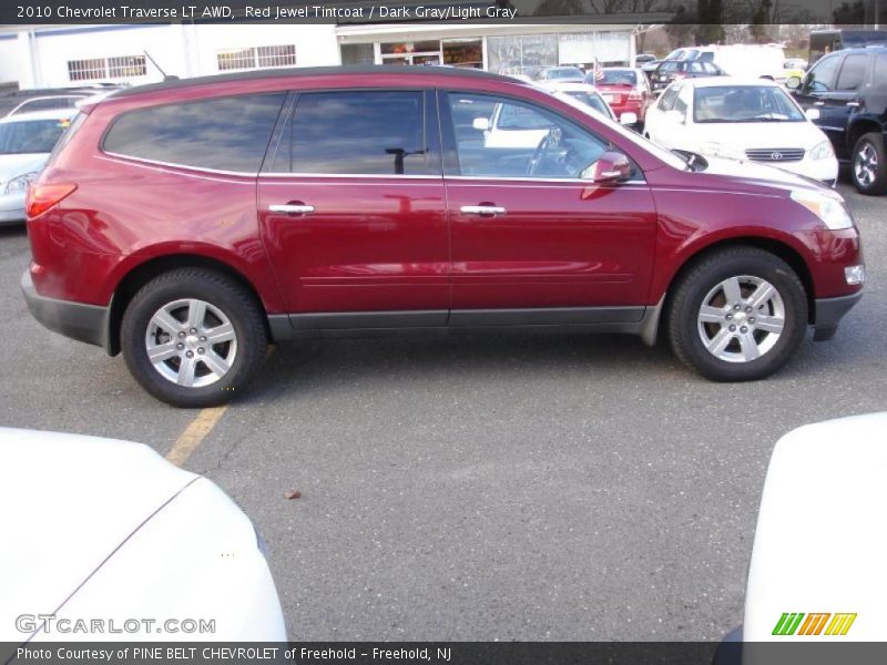 Red Jewel Tintcoat / Dark Gray/Light Gray 2010 Chevrolet Traverse LT AWD