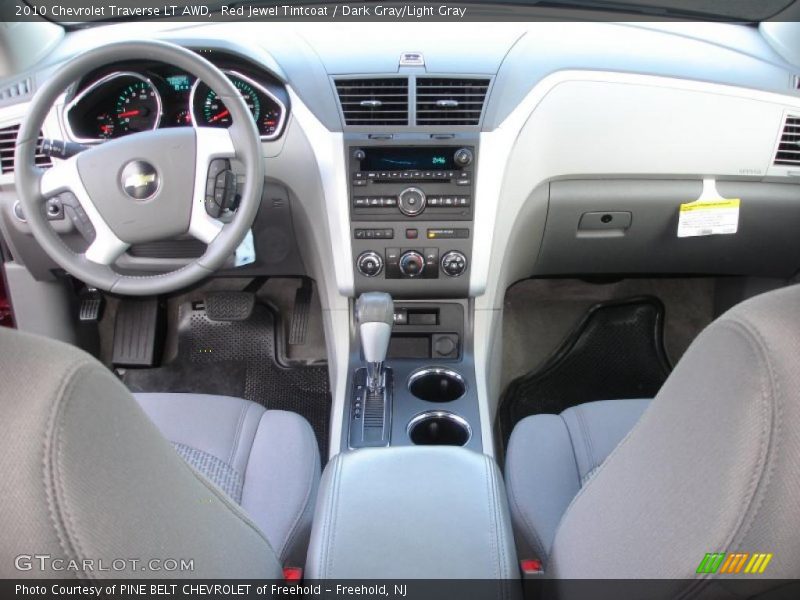 Red Jewel Tintcoat / Dark Gray/Light Gray 2010 Chevrolet Traverse LT AWD