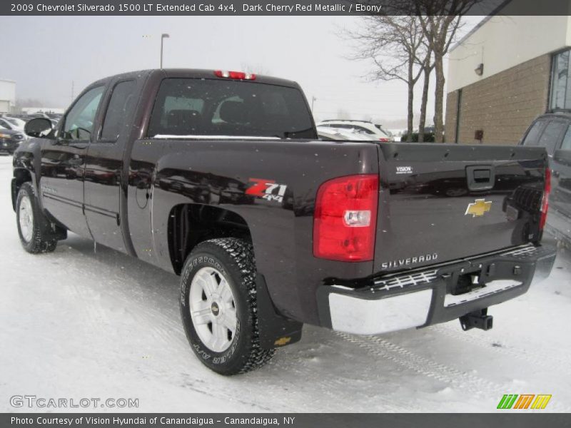 Dark Cherry Red Metallic / Ebony 2009 Chevrolet Silverado 1500 LT Extended Cab 4x4