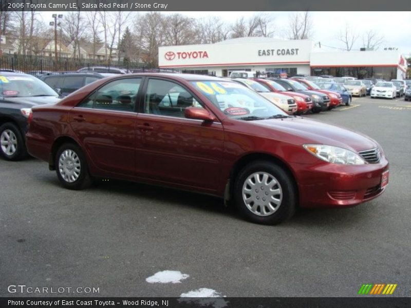 Salsa Red Pearl / Stone Gray 2006 Toyota Camry LE